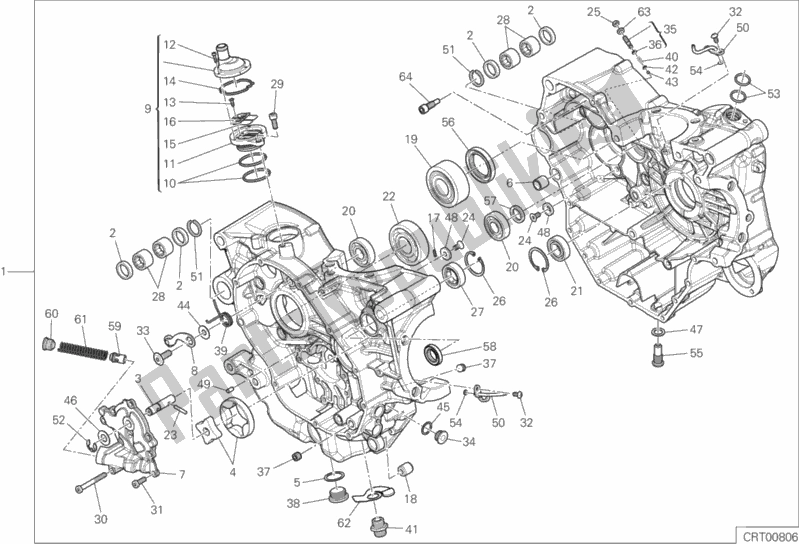 Wszystkie części do 09a - Para Pó? Korb Ducati Hypermotard 950 2020